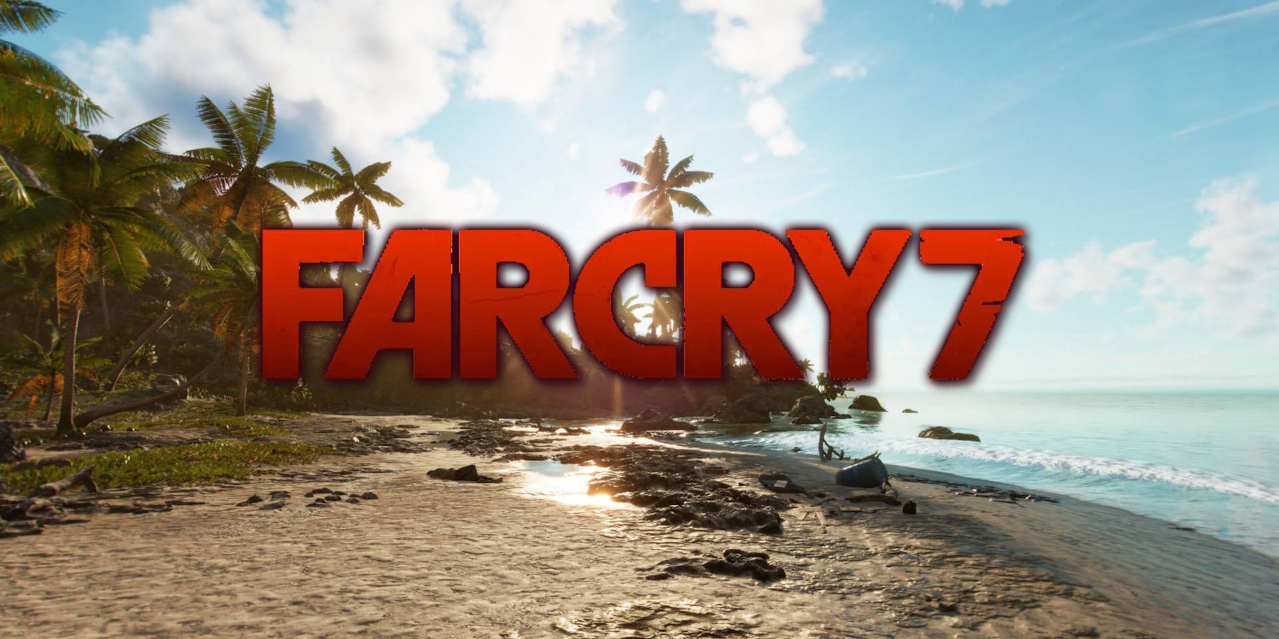 Far Cry 7 logo on Far Cry 6  beach screenshot