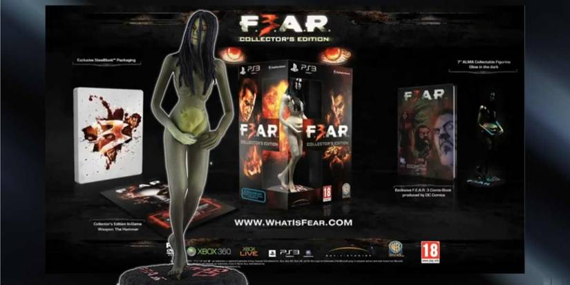 A deluxe F.E.A.R. 3 collector's edition with a glow in the dark statue.