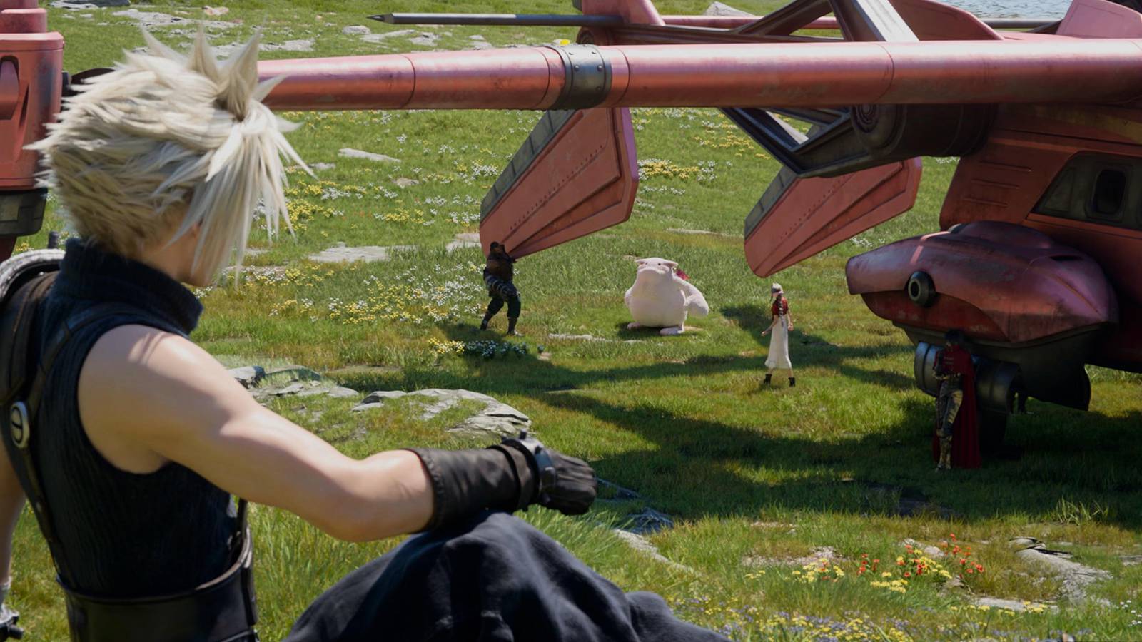 ff7 rebirth screenshot ending cloud watching aerith