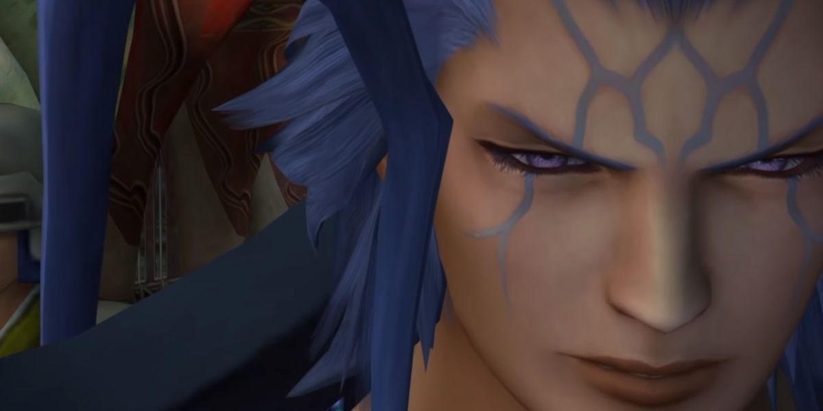 a close up shot of seymour's face from ff10