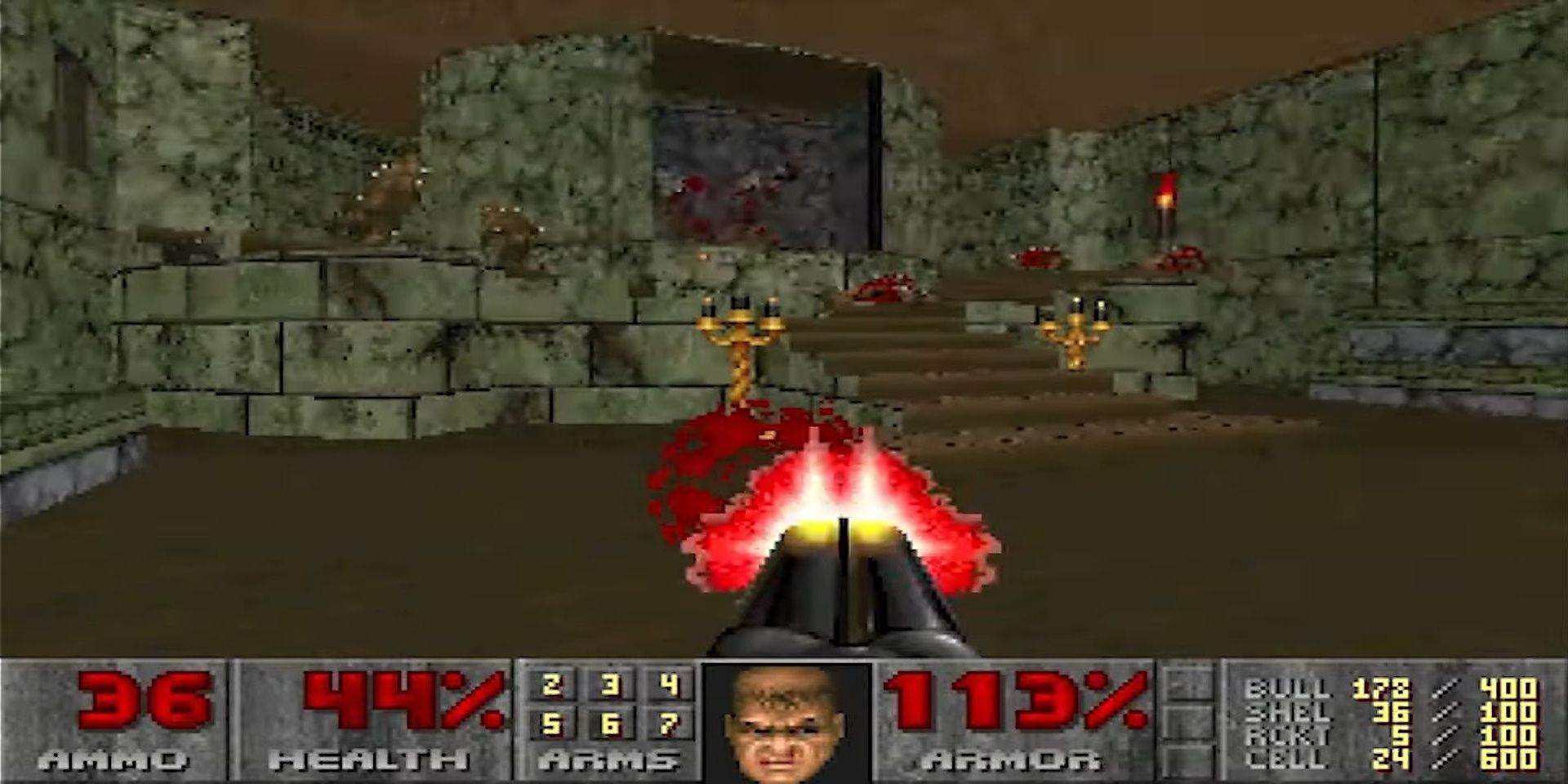 A room full of enemies in Final Doom