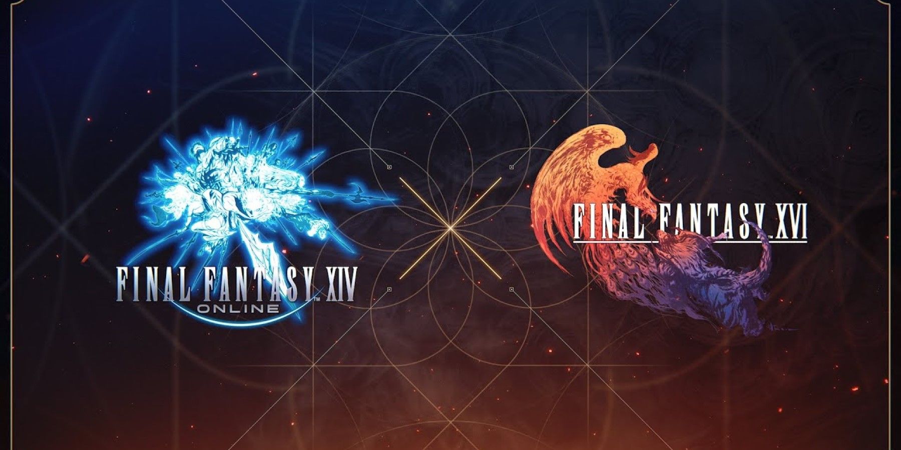 logos for ff14 and ff16 for the collaboration event