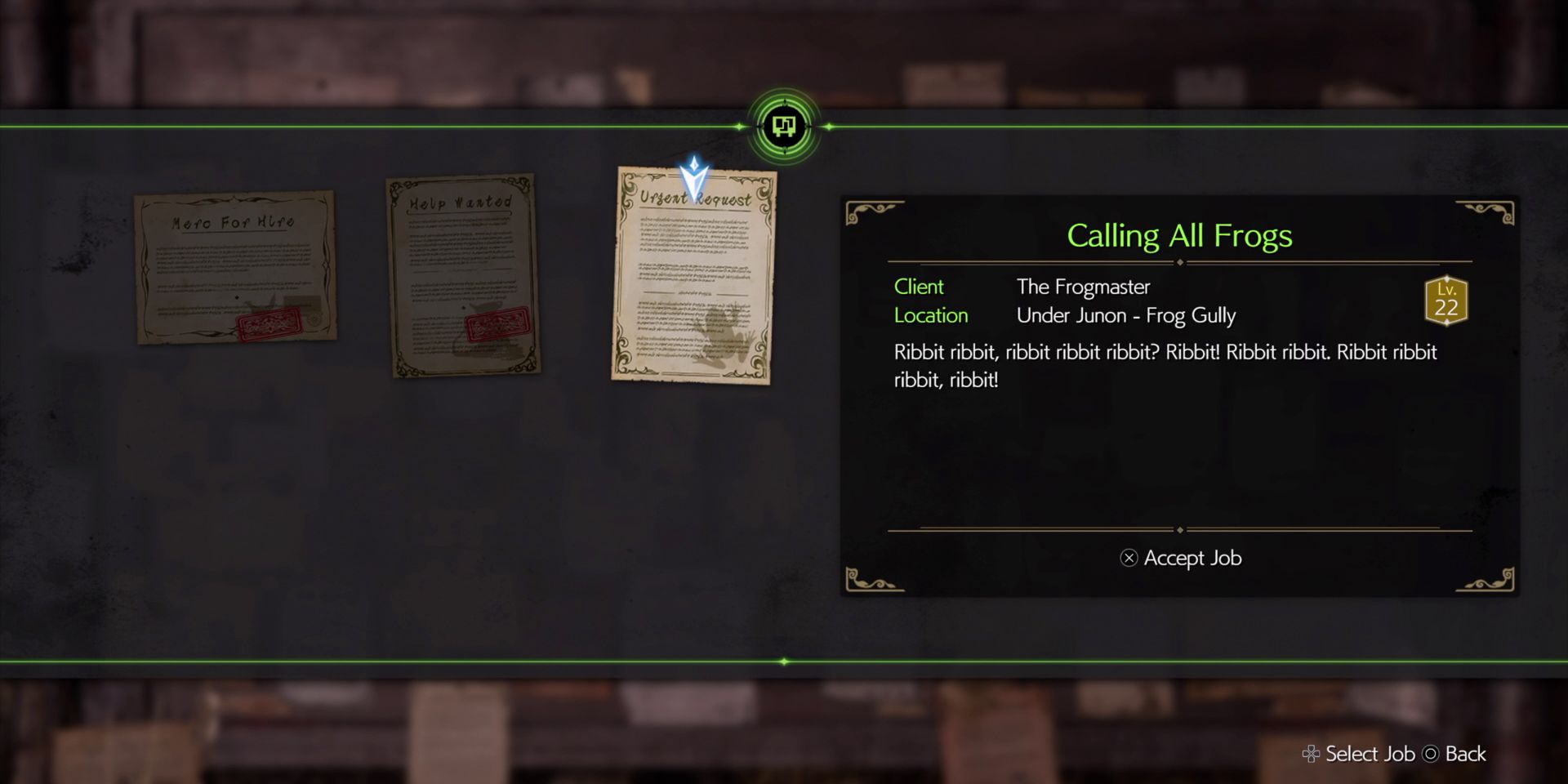 final-fantasy-7-rebirth-calling-all-frogs-noticeboard - How to Complete the Calling All Frogs Side Quest in Final Fantasy 7 Rebirth