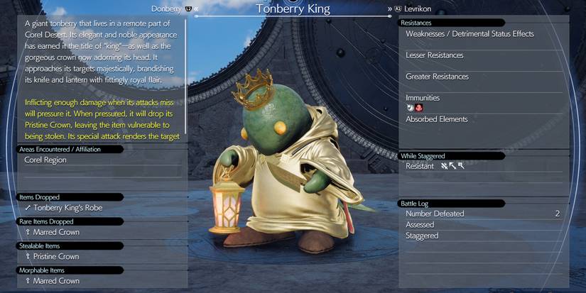 Tonberry King reading intel