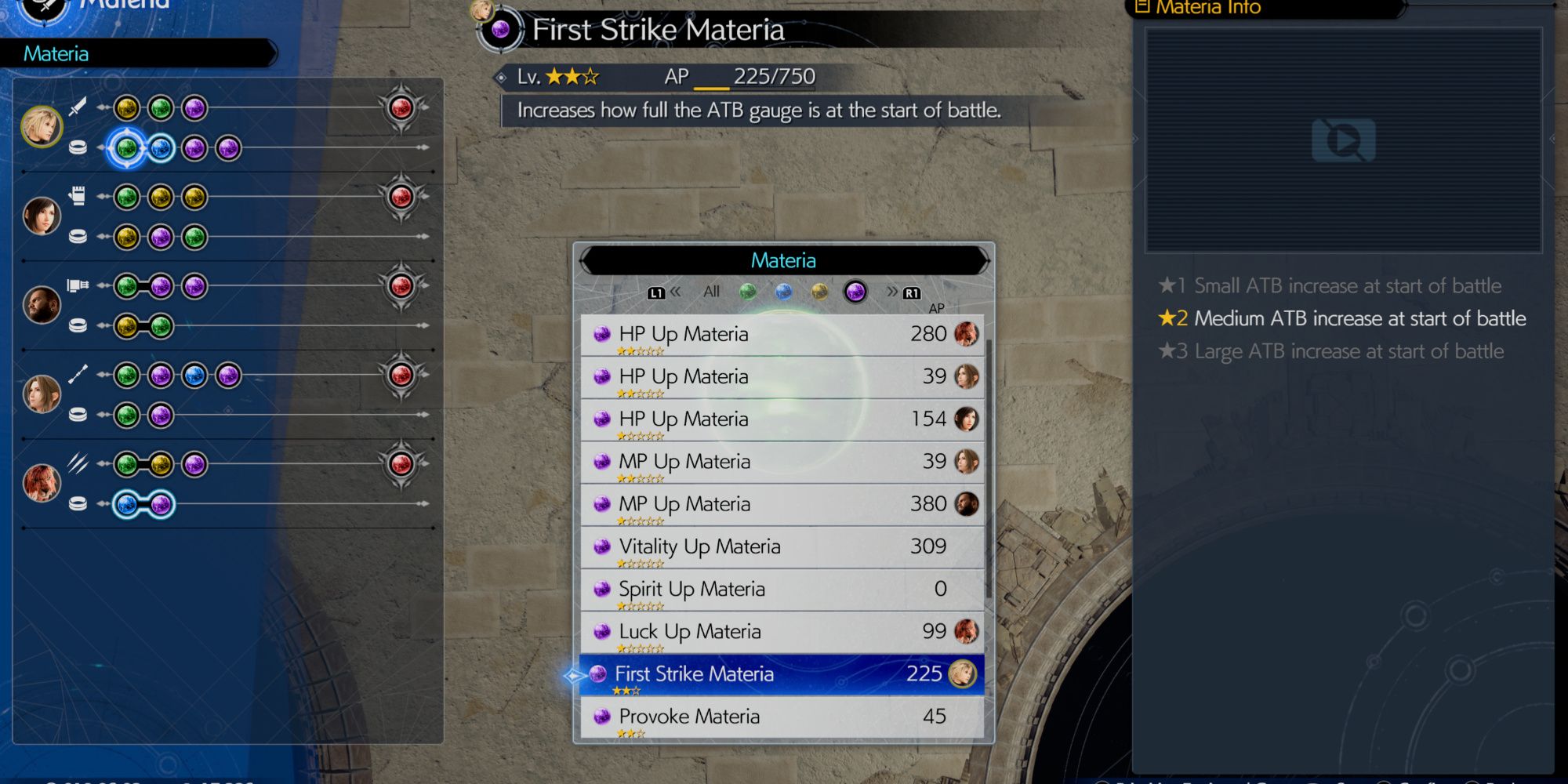 First Strike Materia in Final Fantasy 7 Rebirth