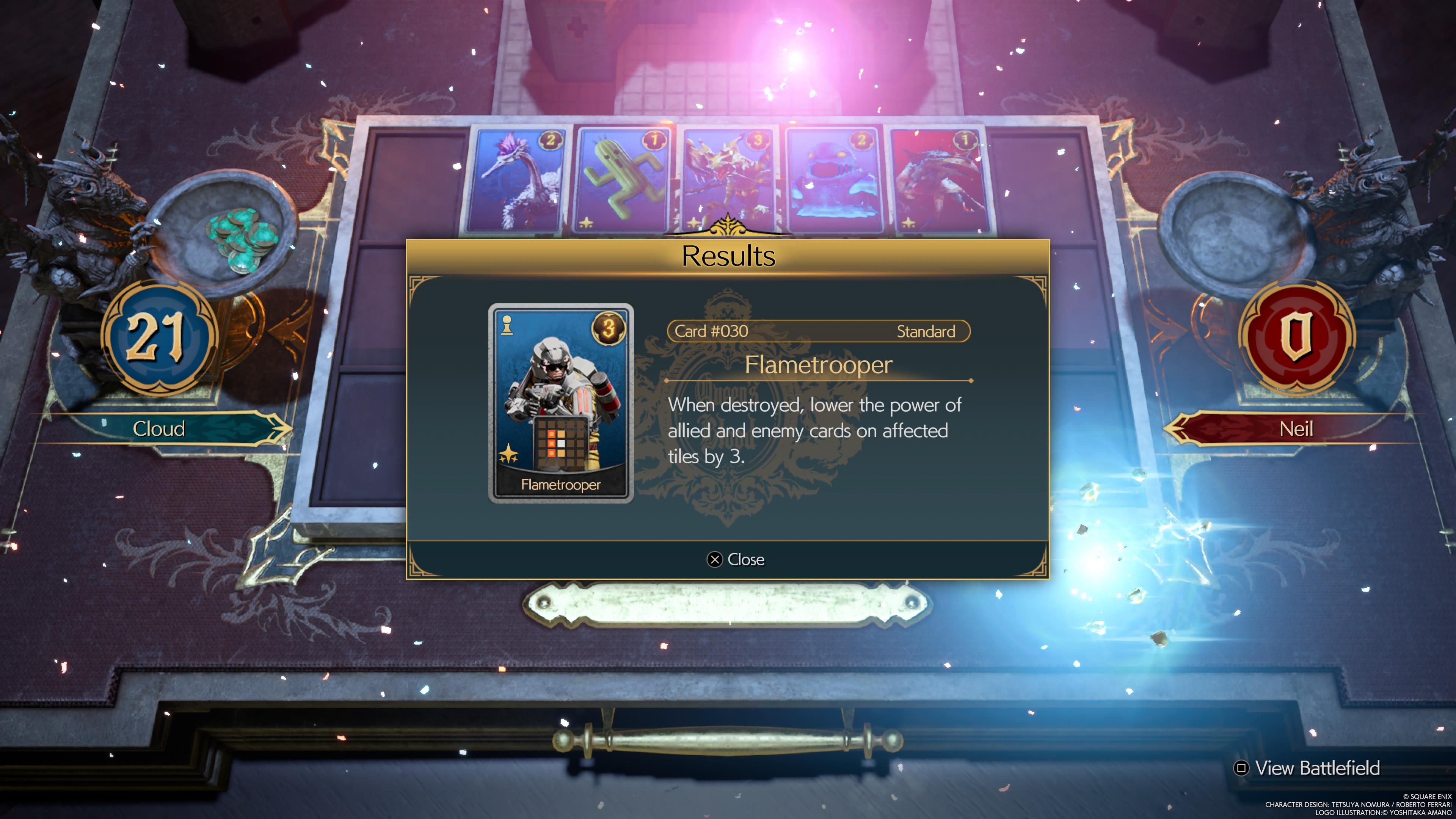 Flametrooper Reward for defeating Neil Final Fantasy 7 Rebirth