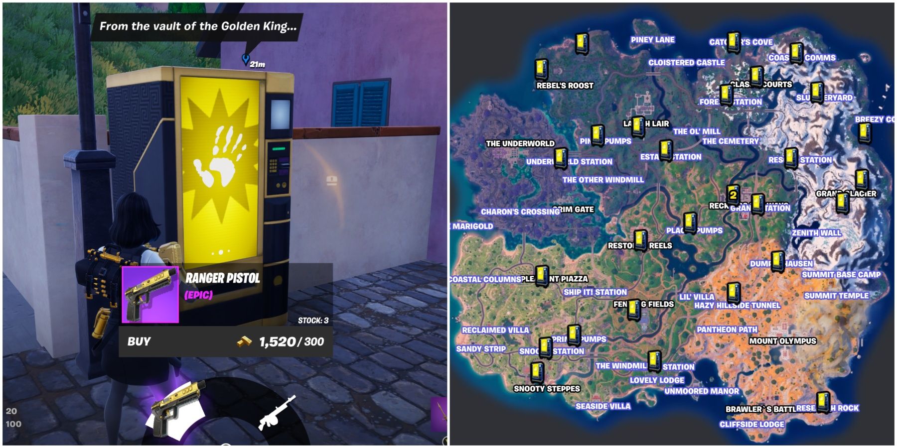 Fortnite: How to Find Midas Service Stations & Vending Machine