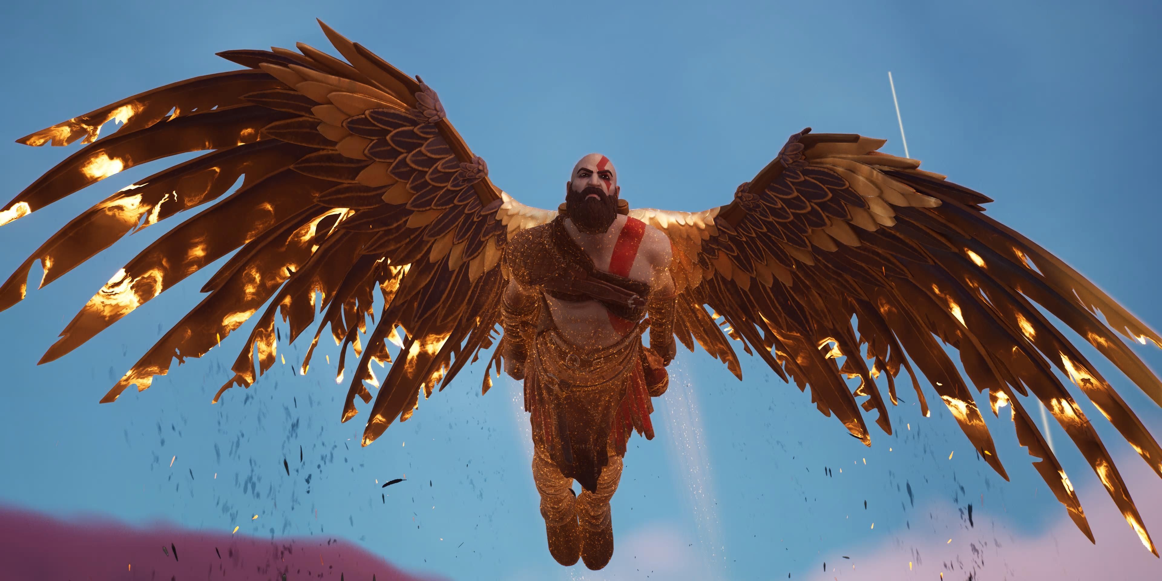 kratos using the wings of icarus