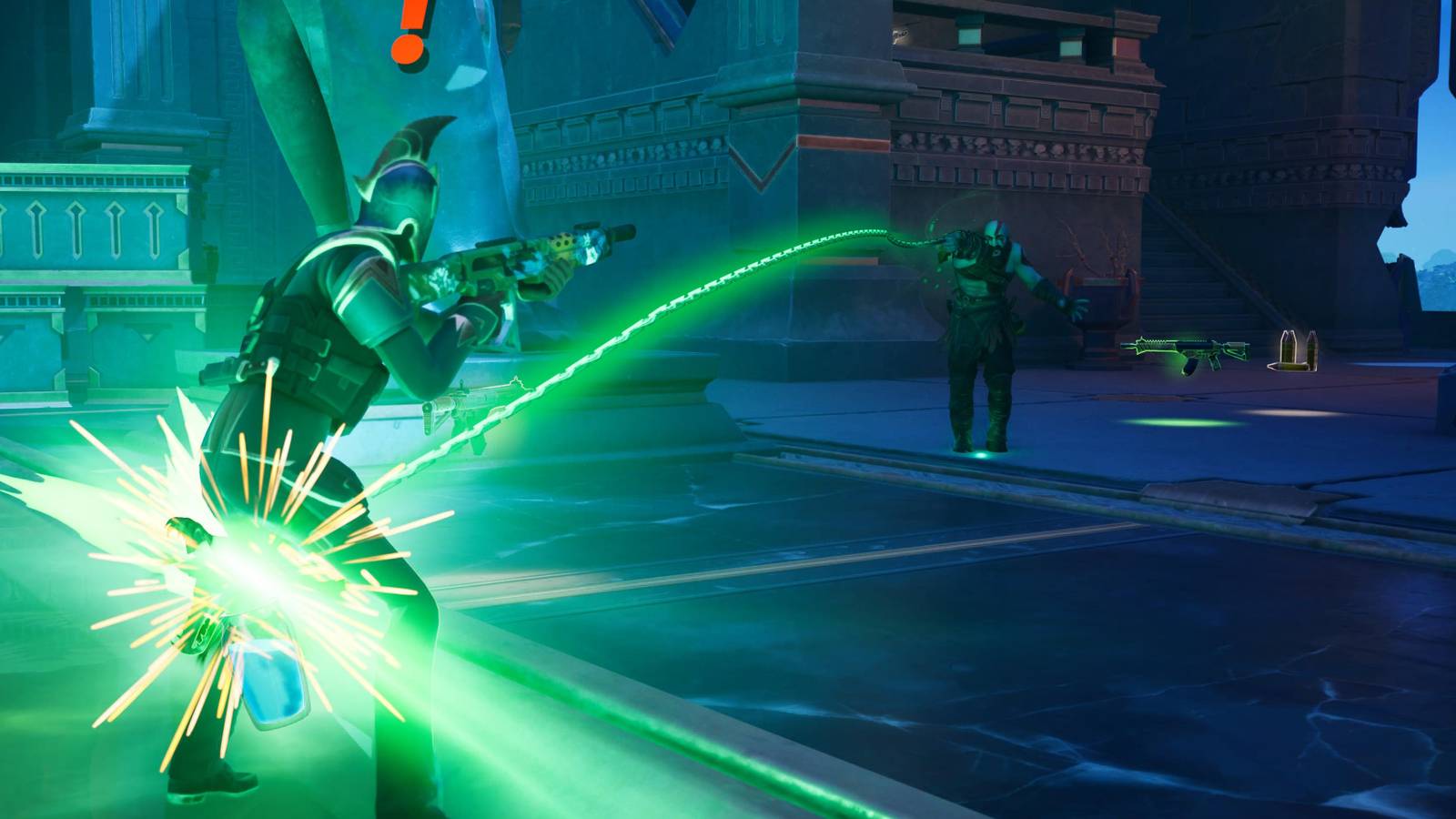 kratos with the chains of hades using it on a minion