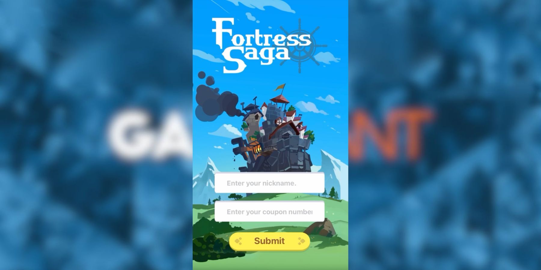 Fortress Saga the codes tab