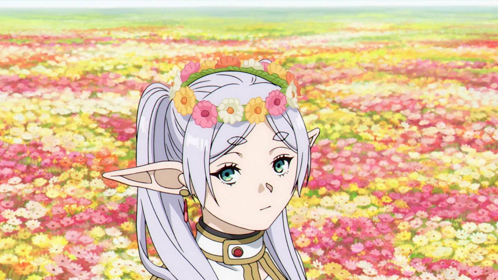 Frieren among flowers