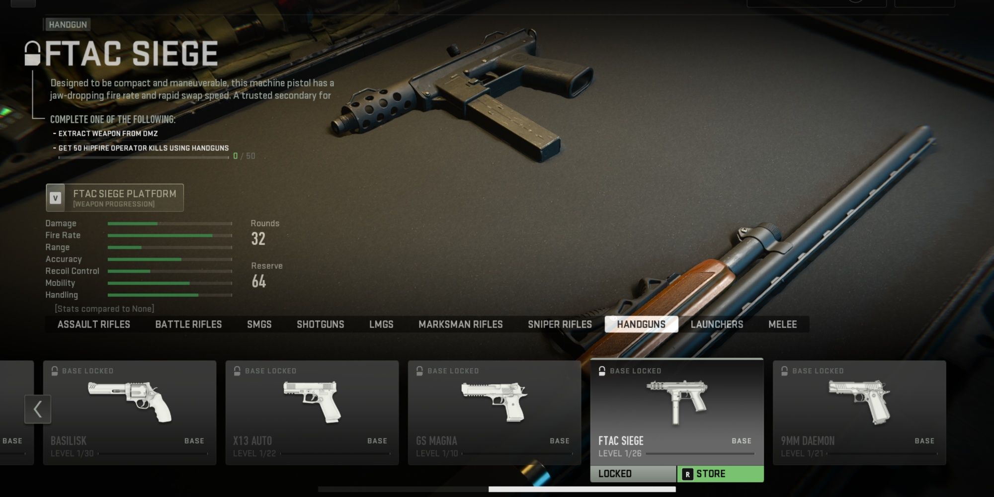 FTAC Siege Handgun Call of Duty Warzone Mobile Ranked