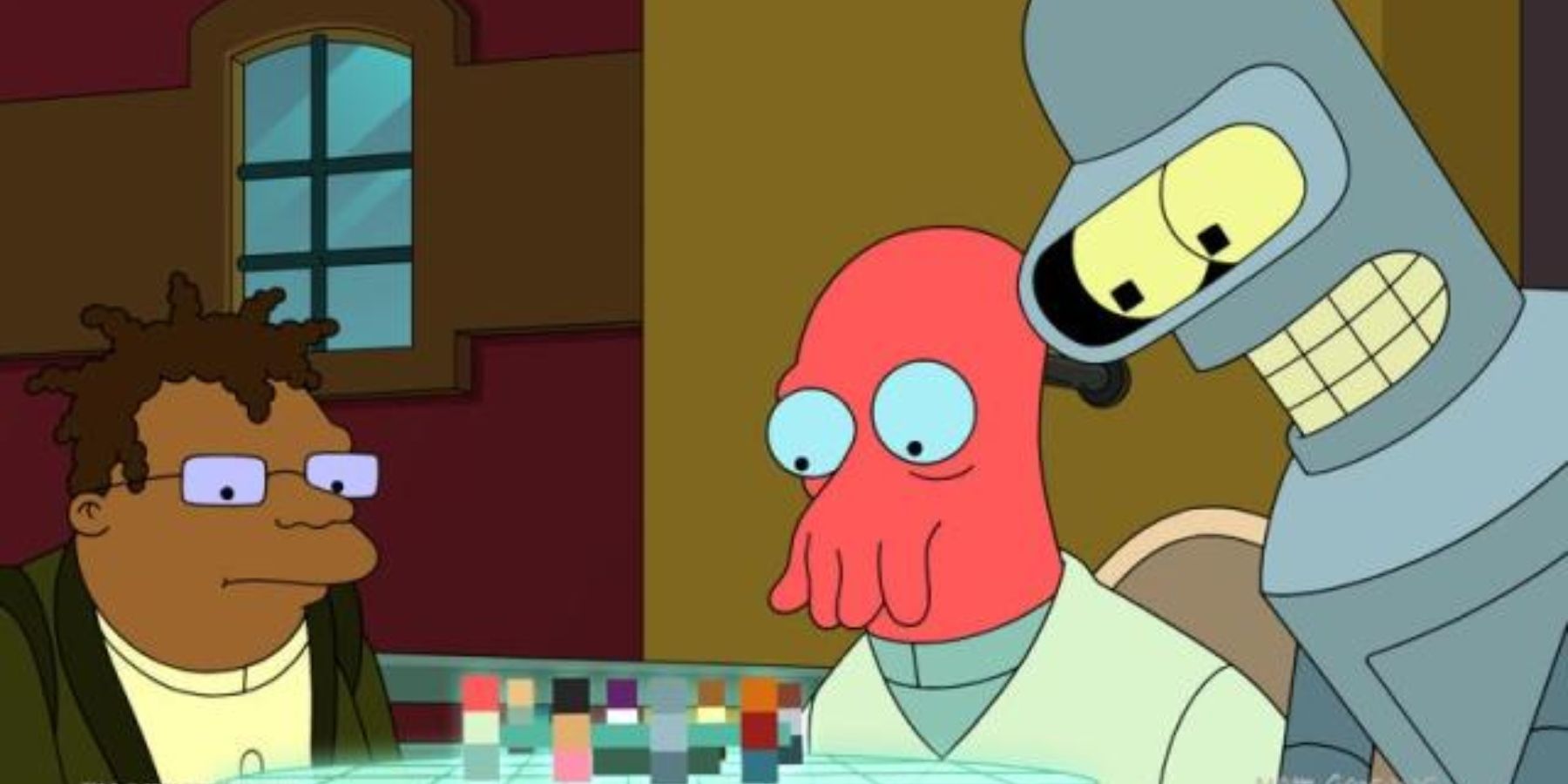 Hermes, Zoidberg and Bender in Futurama season 11 finale