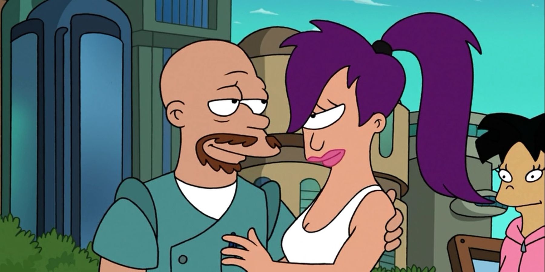 Lars and Leela in Futurama