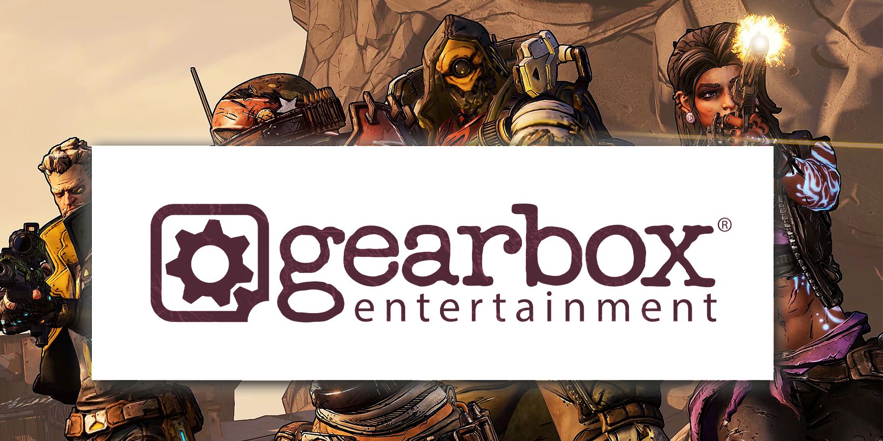 gearbox entertainment logo over borderlands 3 character lineup