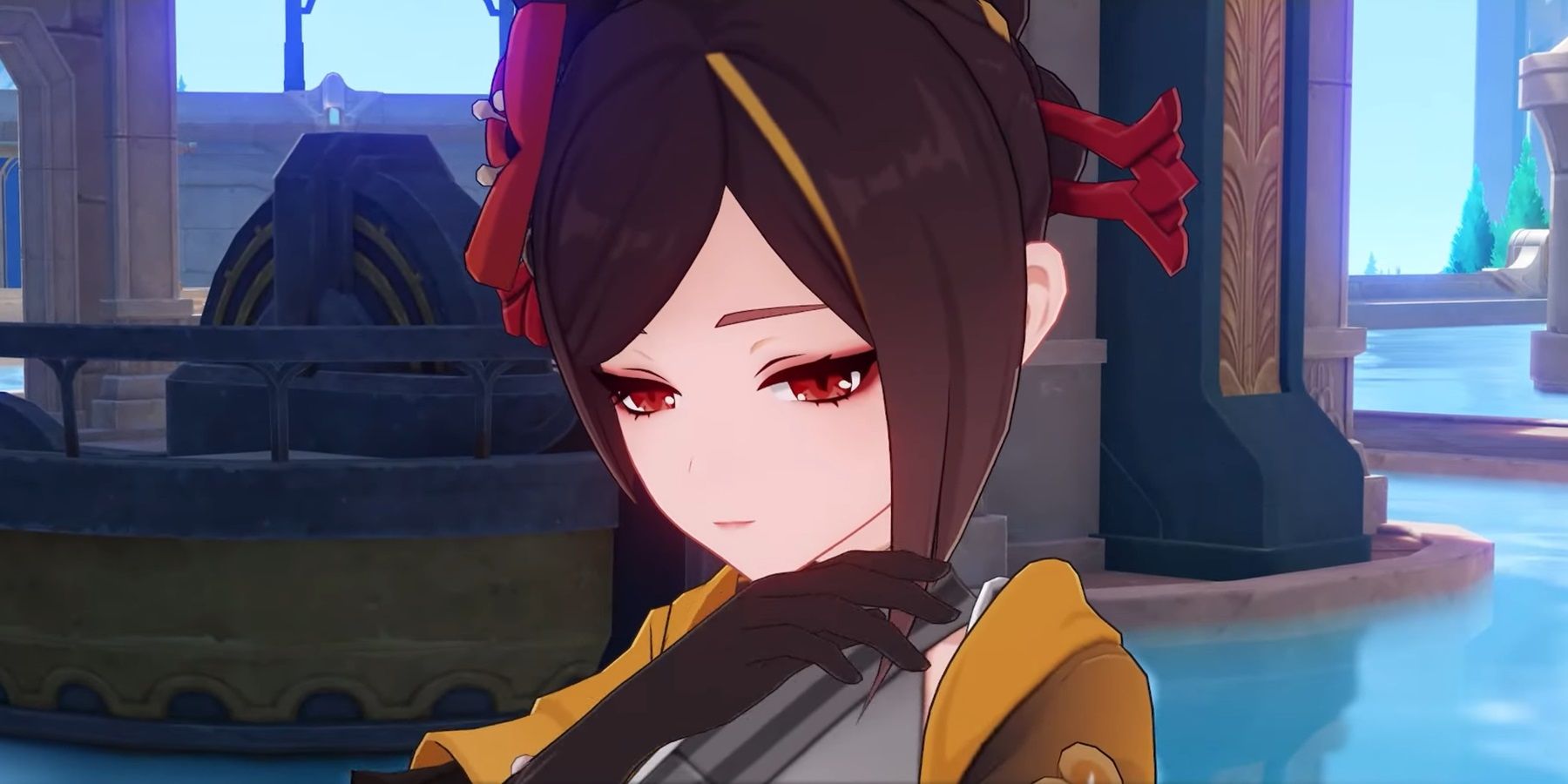 Genshin Impact Chiori - Her Elemental Burst, Hiyoku: Twin Blades, is fairly simple