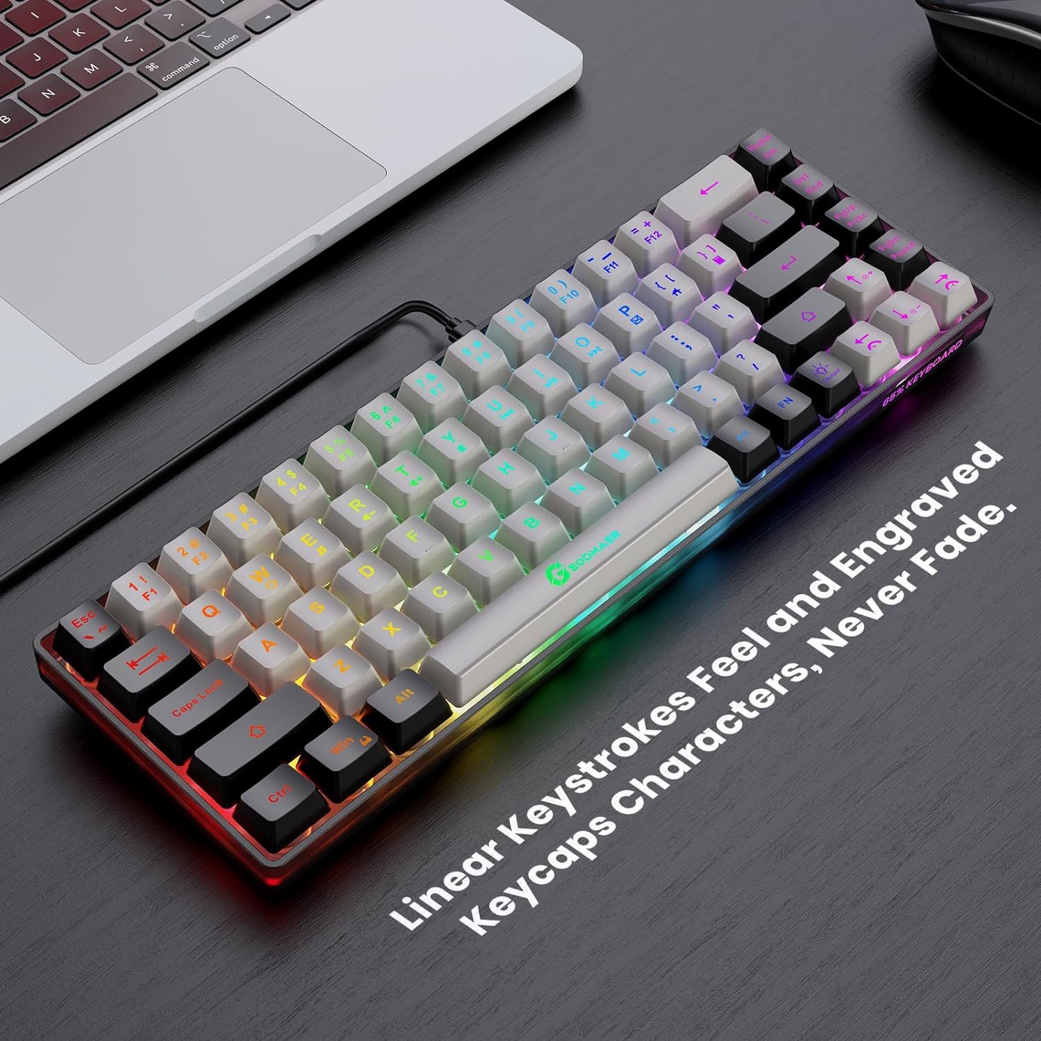 Geodmaer 65% Wired Backlit Gaming Keyboard