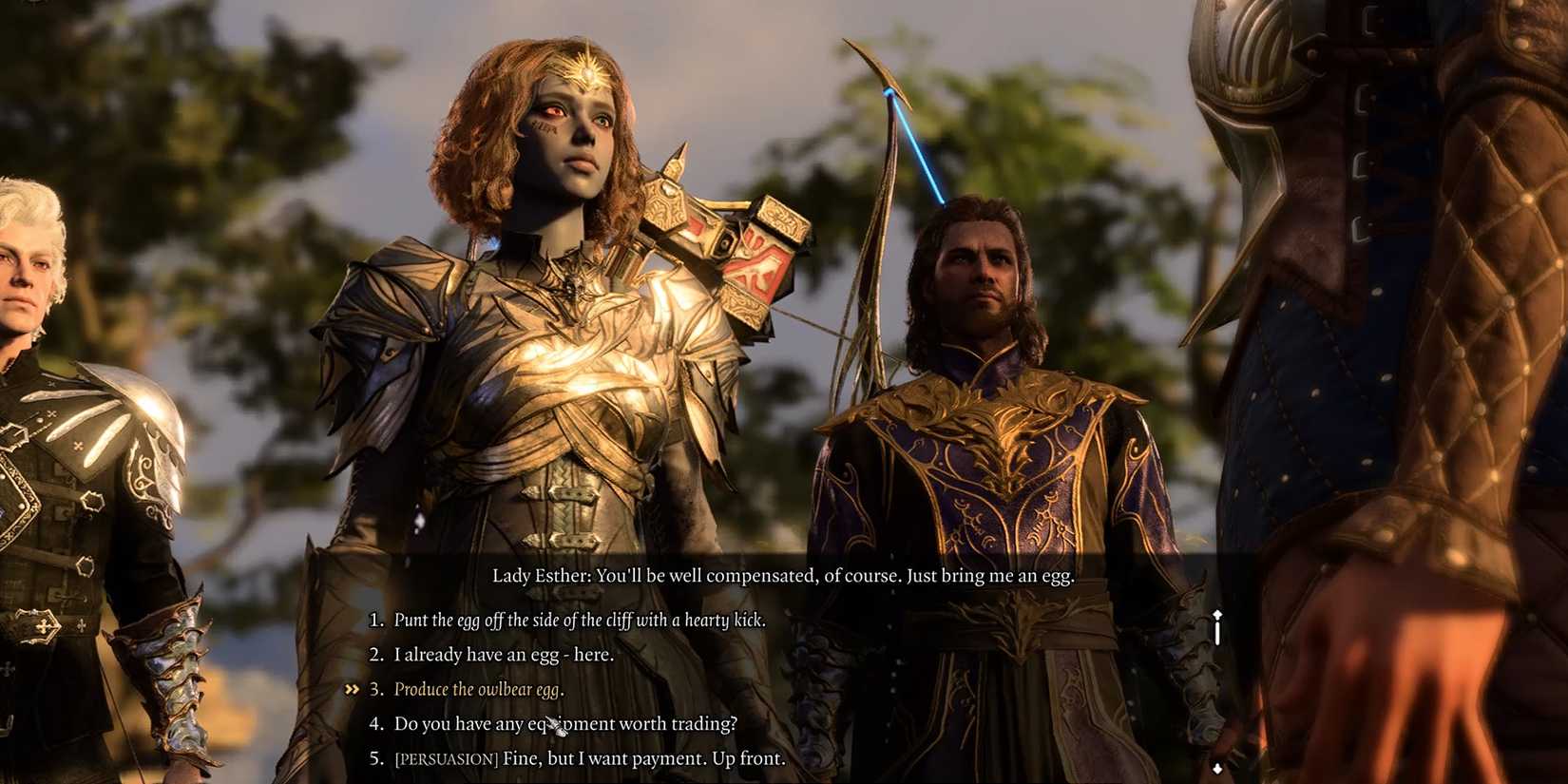give the owlbear egg to lady esther in baldurs gate 3