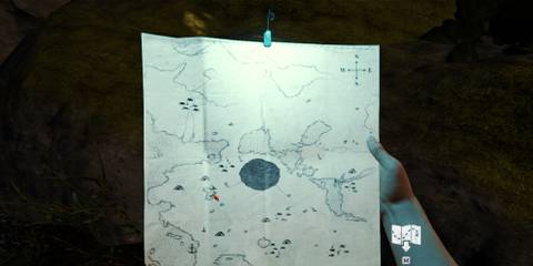 Goose Lake In The Forest On Map