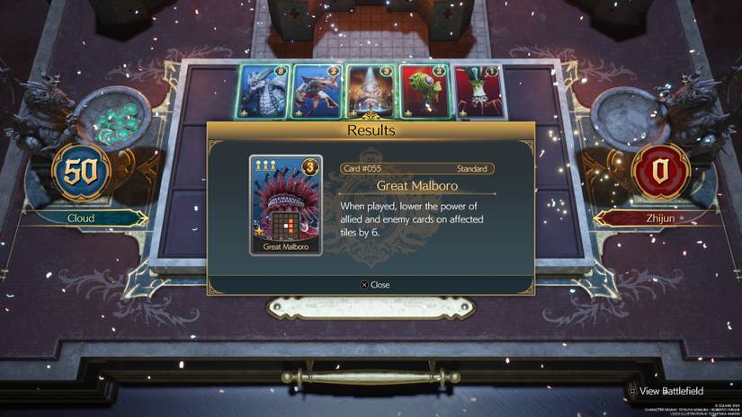 Great Malboro Reward for defeating Zhijun Final Fantasy 7 Rebirth