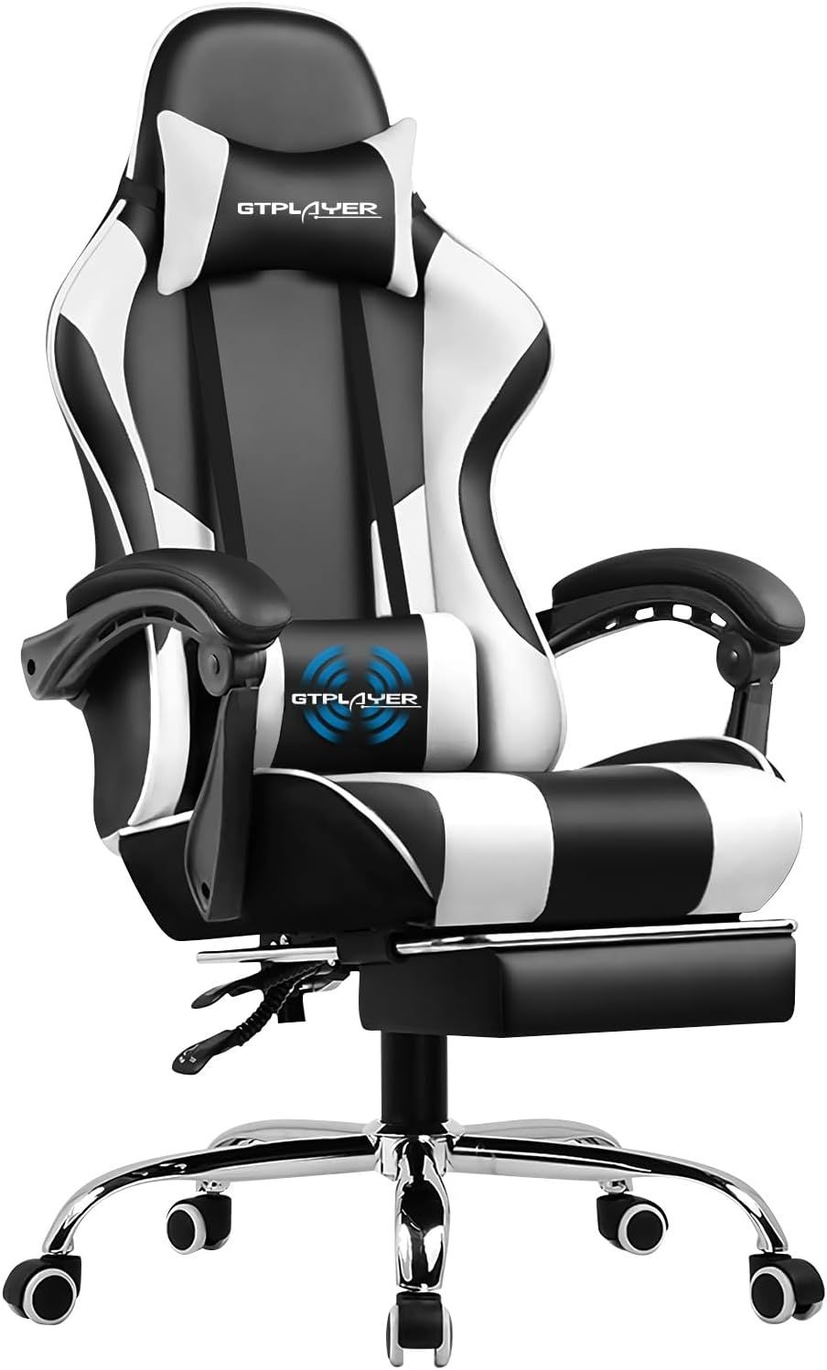 GTPLAYER Chair with Footrest and Lumbar Support