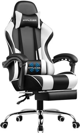 GTPLAYER Chair with Footrest and Lumbar Support
