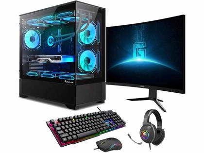 HAJAAN Gaming PC Tower Desktop Bundle