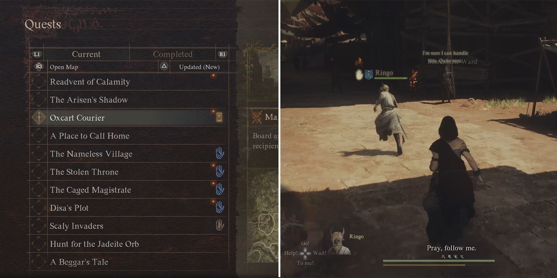 hand icon in quest menu in dragons dogma 2
