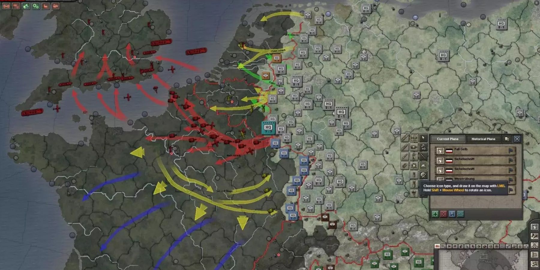 The map in Hearts Of Iron 3