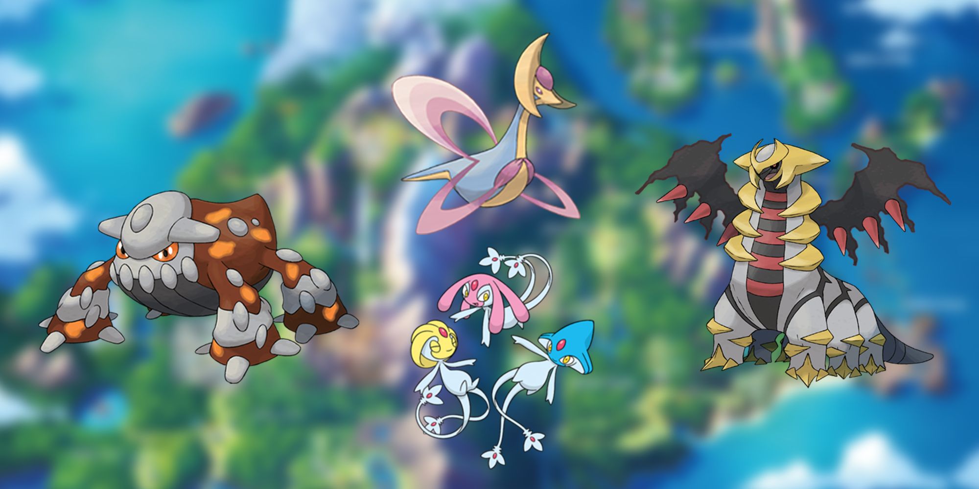 Heatran, Cresselia, Uxie, Azelf, Mespirit & Giratina In Pokemon