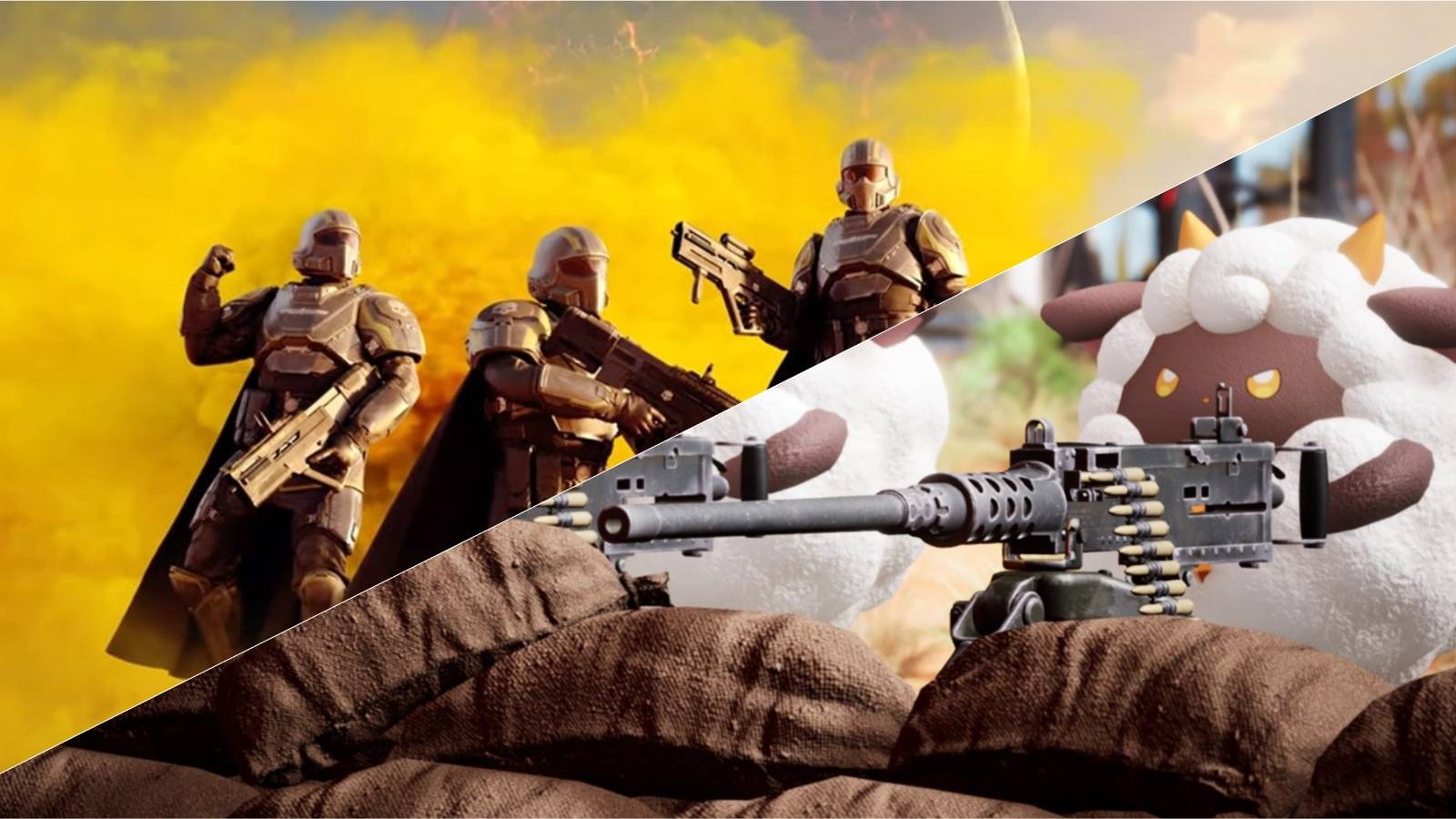 Helldivers 2 x Palworld