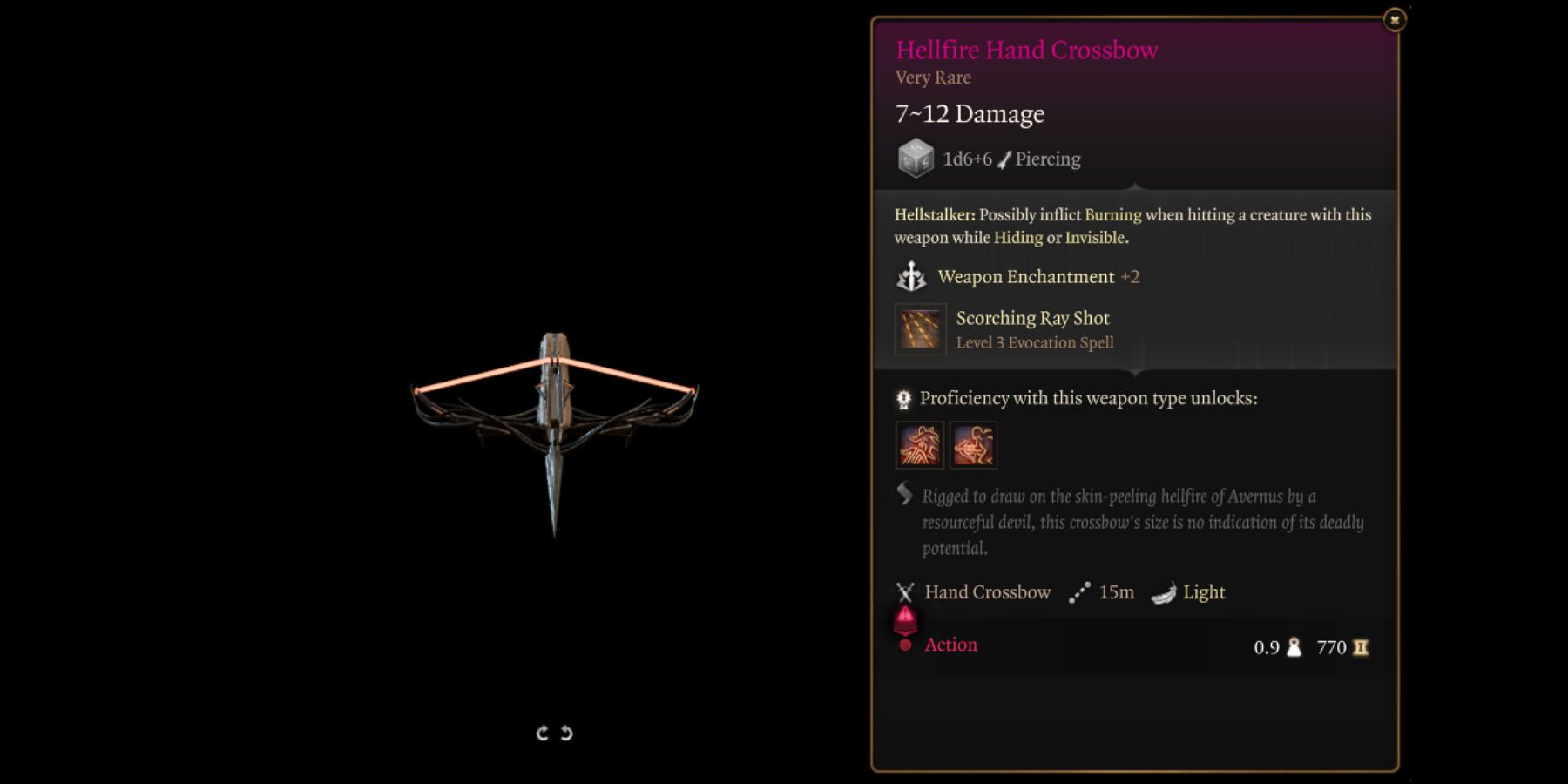 hellfire hand crossbow