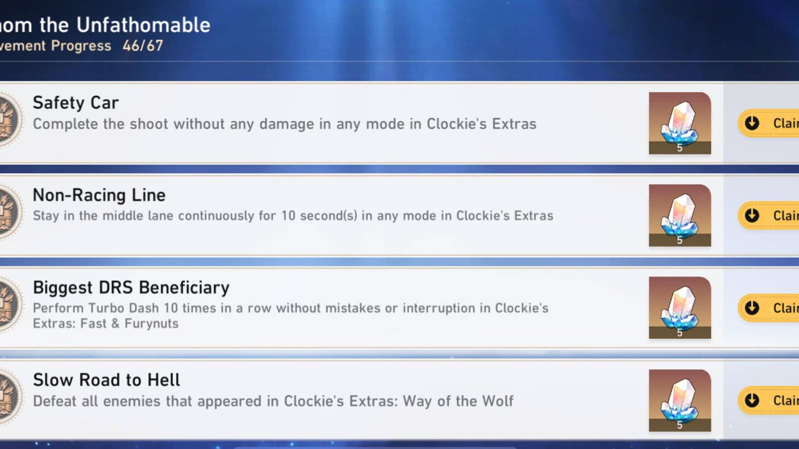Honkai Star Rail_ All Clockie's Extras Achievements Featured Image