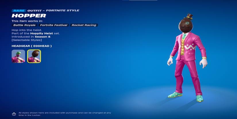 Egghead Version of Hopper, Fortnite