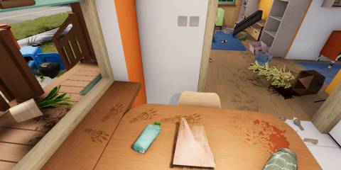 A dirty house in House Flipper 2