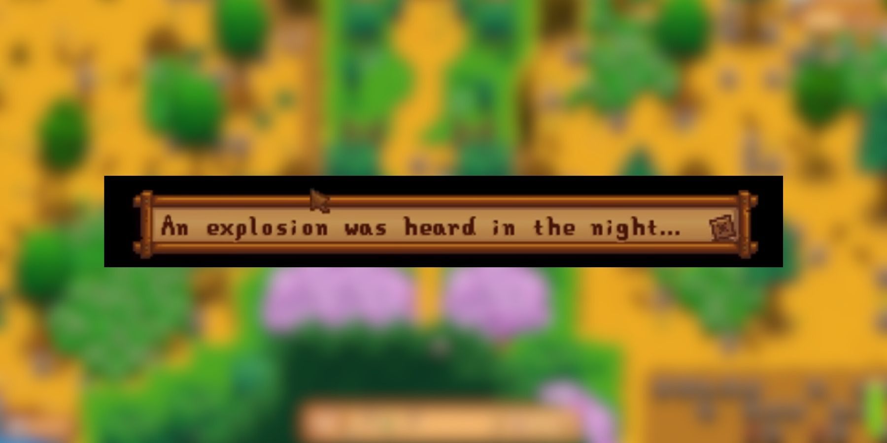 the meteorite event message in stardew valley.