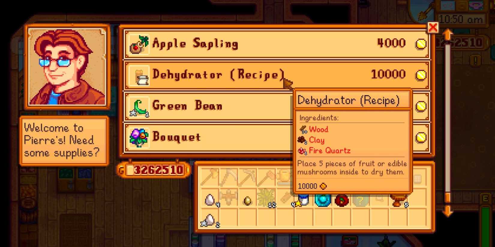 how to get dehydrator recipe stardew valley