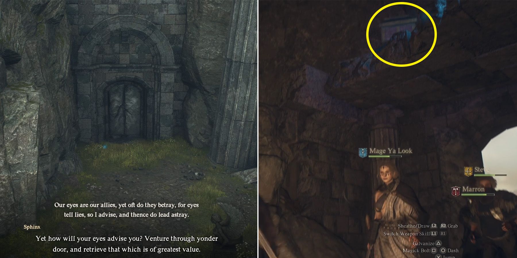 how to solve the riddle of eyes in dragons dogma 2