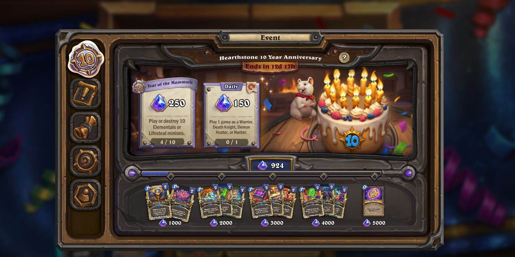 Hearthstone 10th Anniversary Celebration Quests, Rewards, and More!