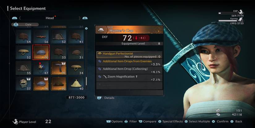 Hunter’s Cap armor in Rise of the Ronin