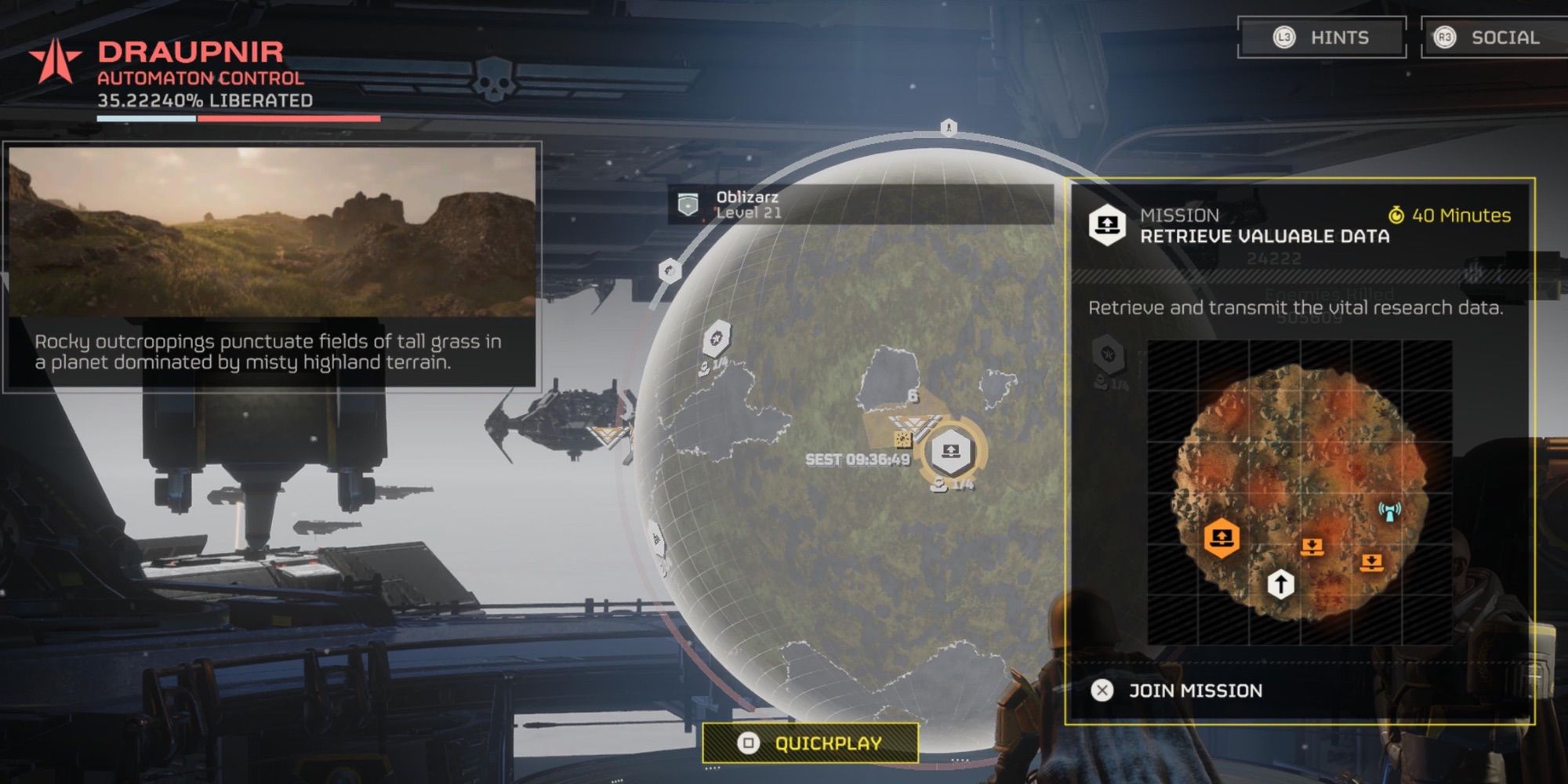 Retrieve Valuable Data mission in Helldivers 2