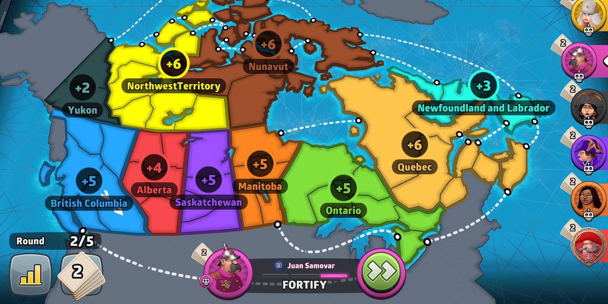 A game of Risk: Global Domination
