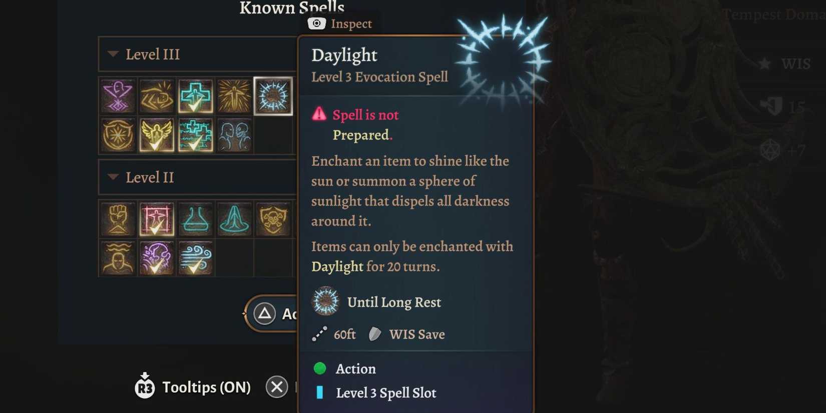 Daylight Spell in Baldur’s Gate 3