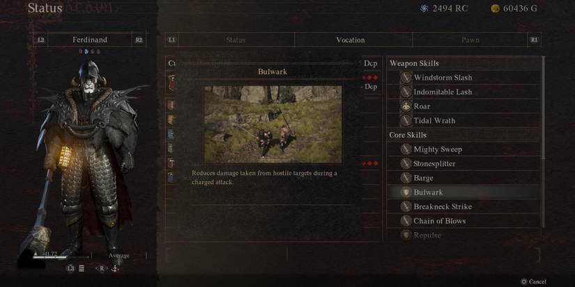 Bulwark core skill in Dragon’s Dogma 2