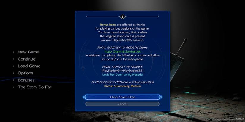 transfer save data final fantasy 7 rebirth