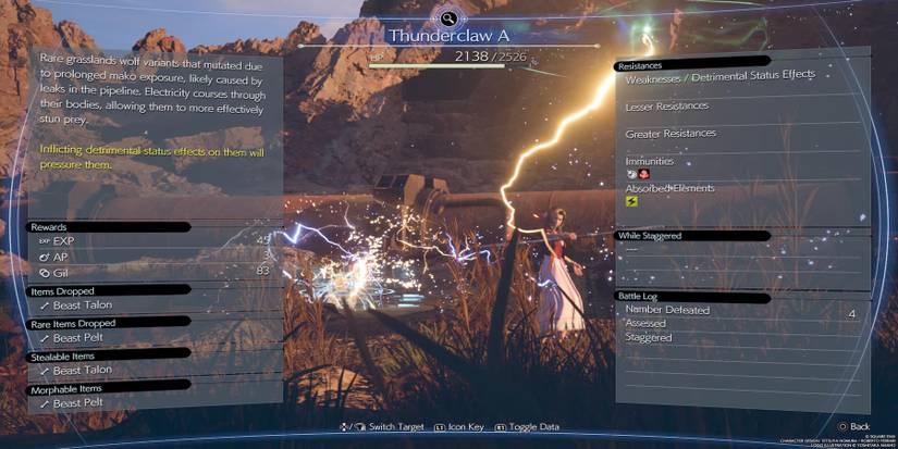 final fantasy 7 rebirth thunderclaw weakness