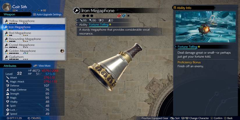Iron Megaphone weapon in Final Fantasy 7 Rebirth