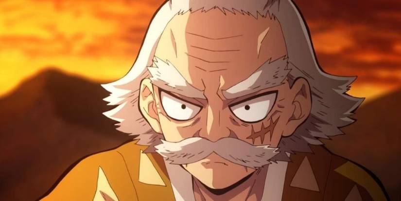 Jigoro Kuwajima talks with Zenitsu.