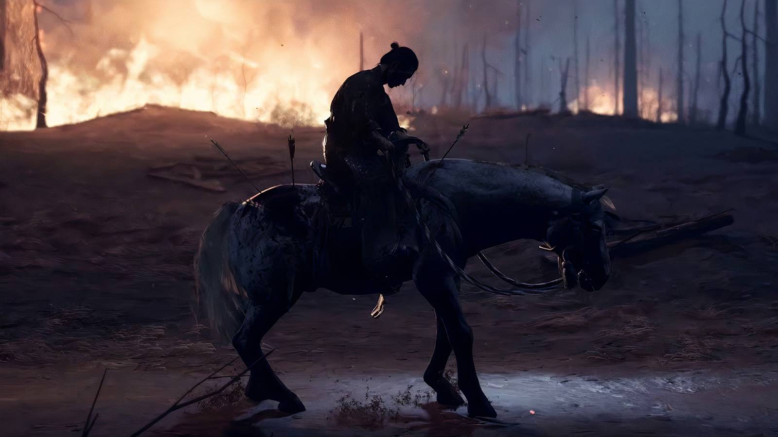 Jin Sakai's horse dying in Ghost of Tsushima