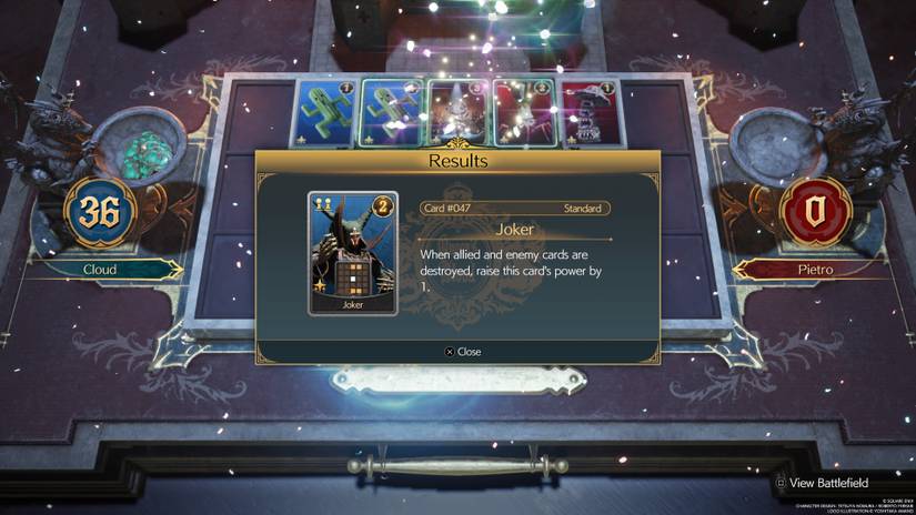 Joker Reward for defeating Pietro Final Fantasy 7 Rebirth